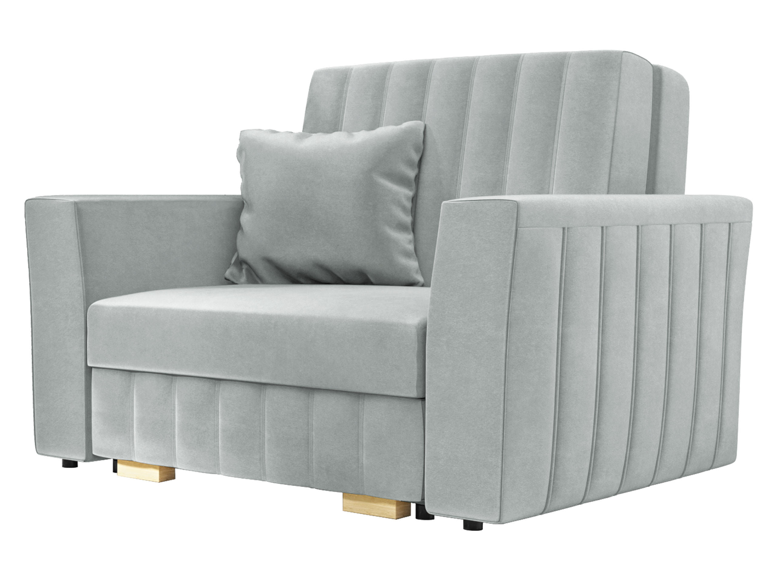 SCHLAFSOFA Viva Glam I - Hellgrau/Naturfarben, Holz/Kunststoff (115/85/98cm) - MIRJAN24