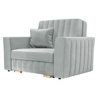SCHLAFSOFA Viva Glam I - Hellgrau/Naturfarben, Holz/Kunststoff (115/85/98cm) - MIRJAN24