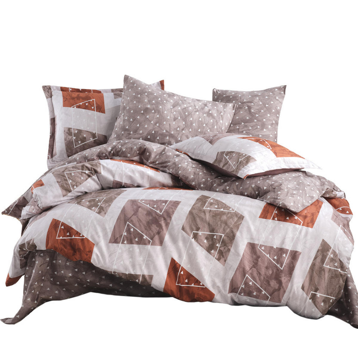 BETTWÄSCHE 6-teilig 220/240 cm SEDEF - Braun, Textil (220/240cm) - ROLFNERS