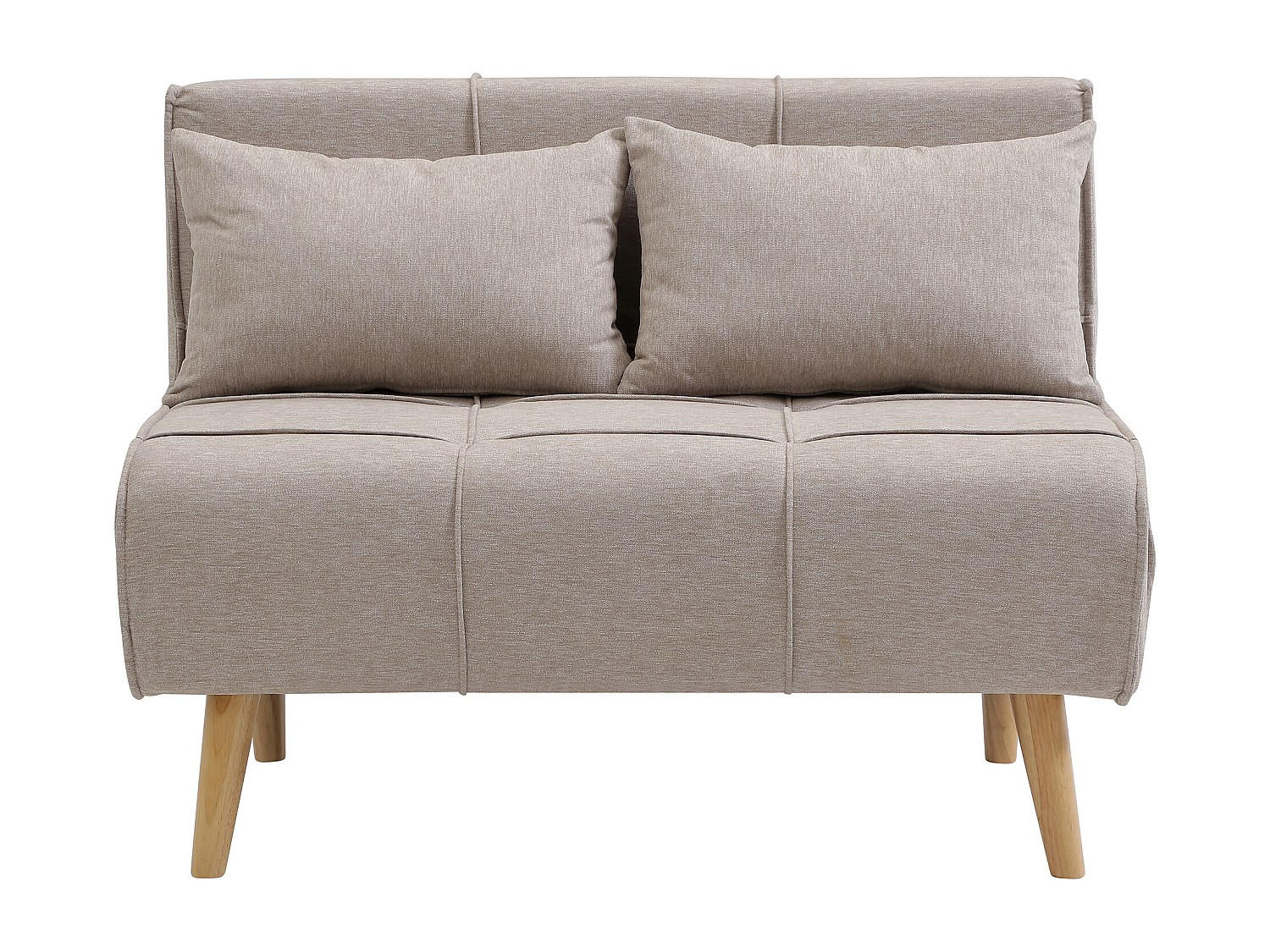 SCHLAFSESSEL - 1 Person - stoff - taupe Chila - Taupe, Holz/Textil (110/83/76cm) - Vente-Unique
