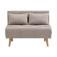 SCHLAFSESSEL - 1 Person - stoff - taupe Chila - Taupe, Holz/Textil (110/83/76cm) - Vente-Unique