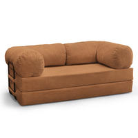SCHAUMSTOFFSOFA MUNO, ausziehbar, Orange - Orange, Kunststoff/Textil (200/86/62cm) - Idohome