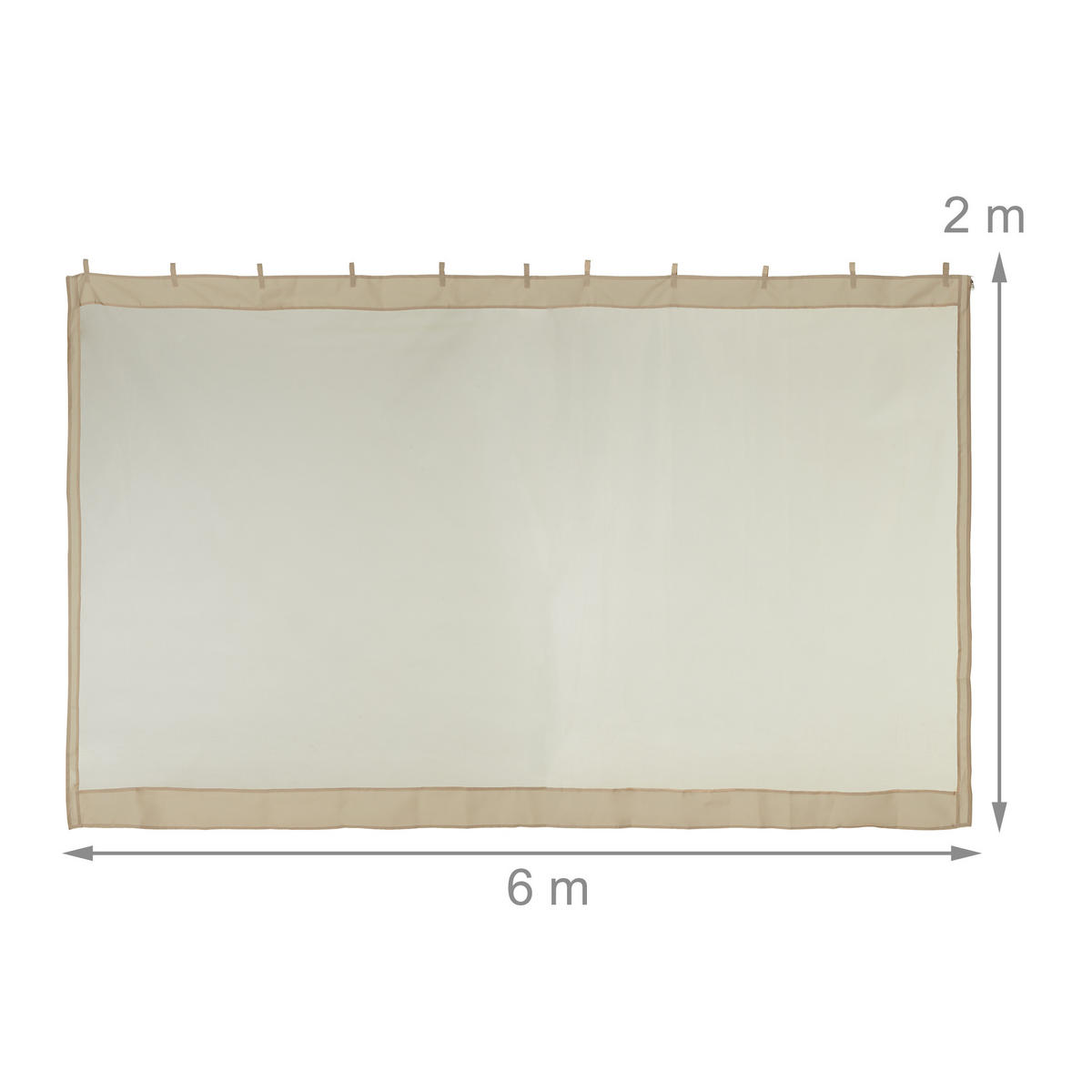 MOSKITONETZ Pavillon - Beige, Kunststoff (1200/200/0.1cm) - Relaxdays