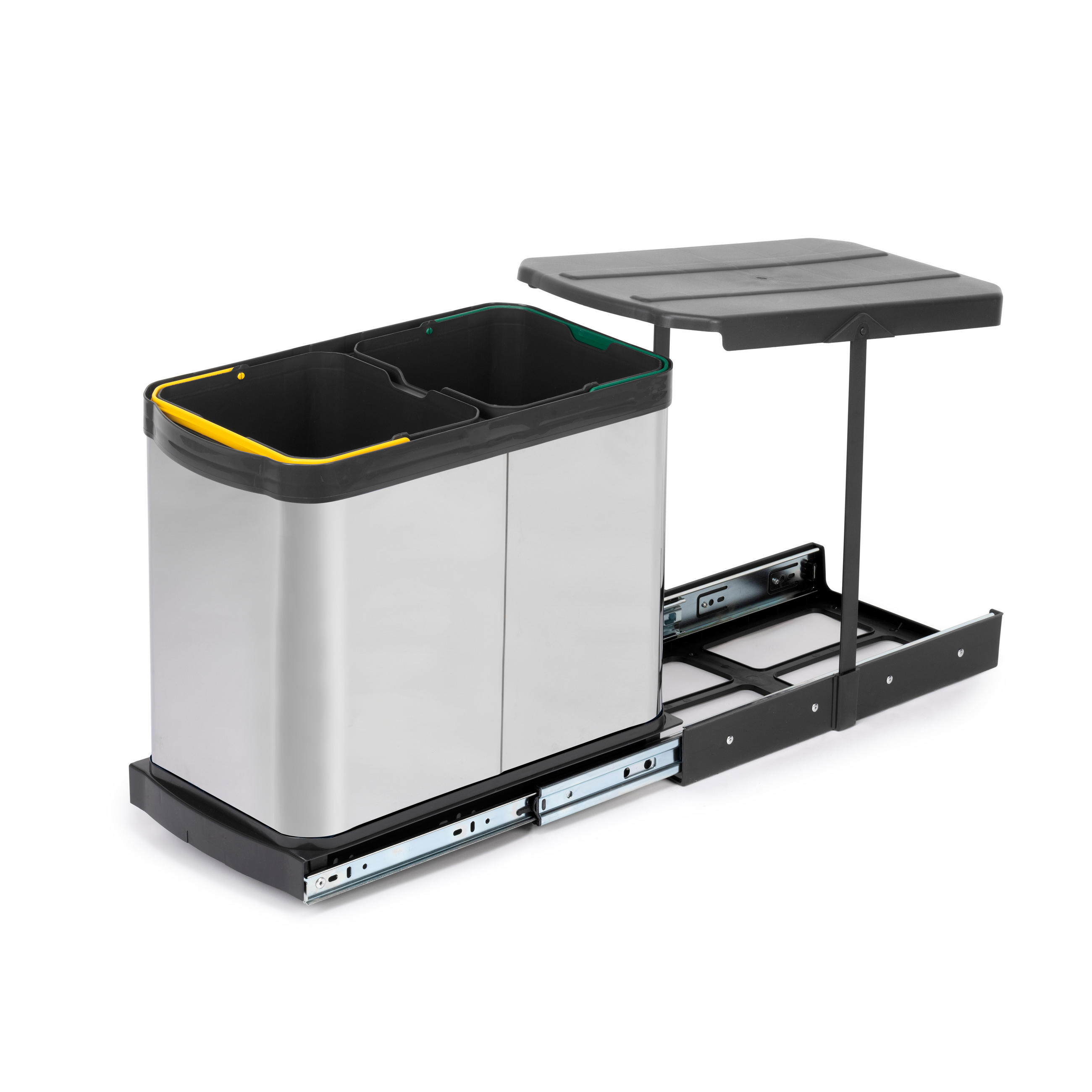 Emuca Recyclingbehälter Edelstahl 25.7x39.8x43.3 cm