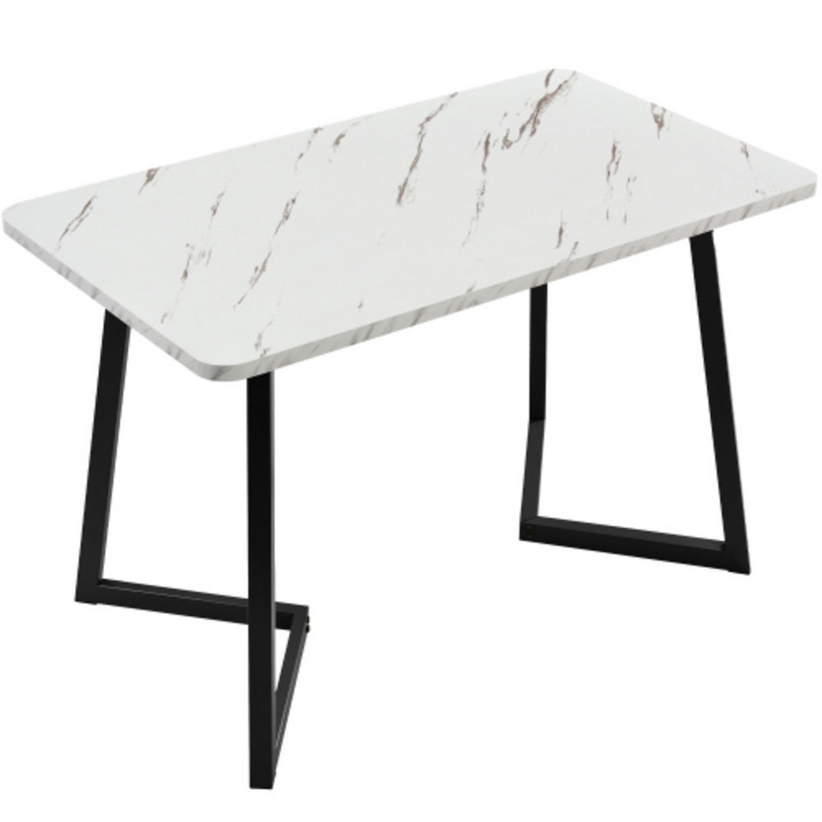ESSTISCH Set 117x68x75 mit einem Tisch und vier samtgepolsterten Stühlen für Esszimmer Küche und Wohnraum, weiß-grün - Grün, Holzwerkstoff (68/75/117cm) - Luhomfu