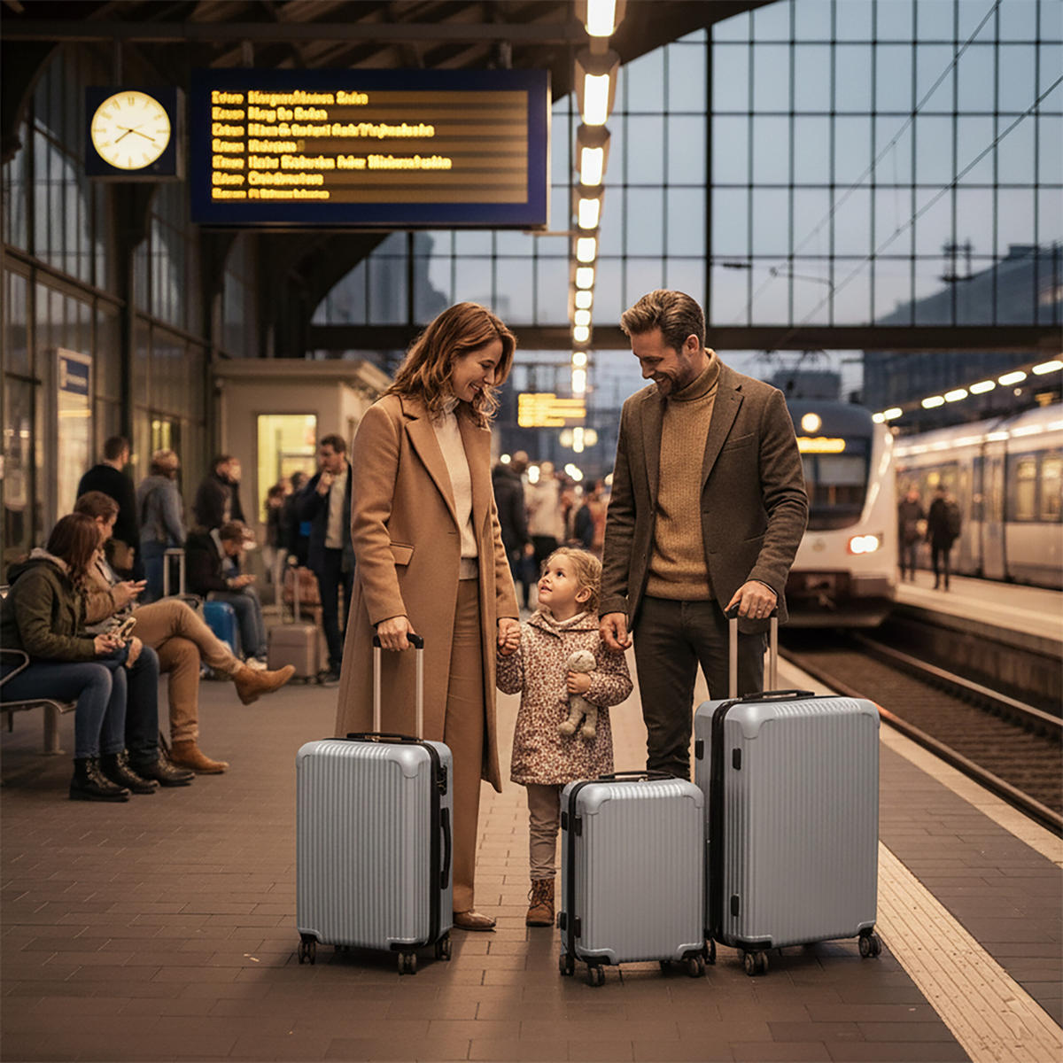 3-TLG.KOFFERSET - Silberfarben, Kunststoff (48/75/29cm) - Relaxdays