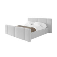 POLSTERBETT mit Bettkasten, Fußteil und Lattenrost, Boxbett ohne Matratze - RIVO-Z 200x200 Hellgrau - Taupe, Holzwerkstoff/Textil (200/200cm) - ALTDECOR