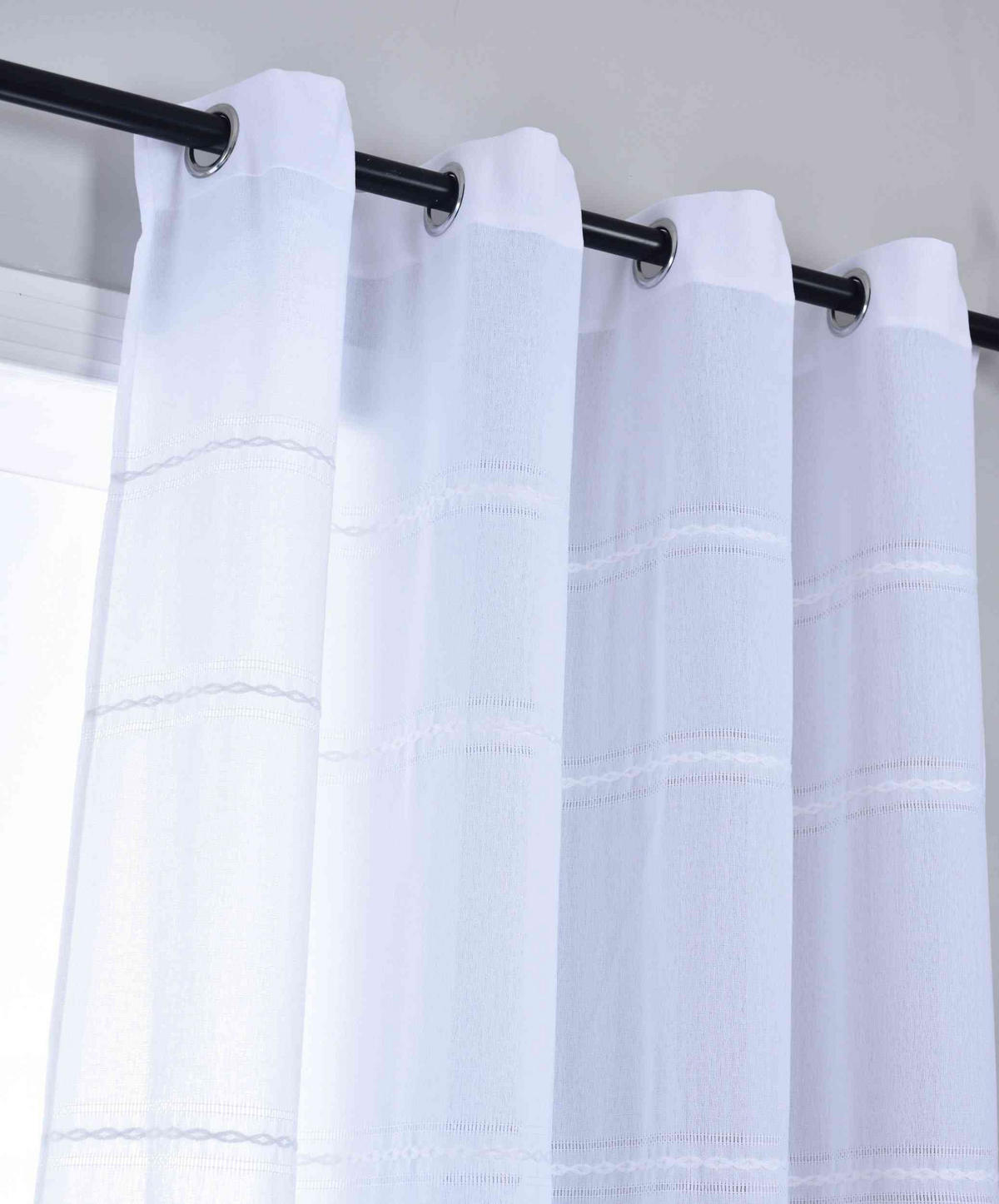 VORHANG LEIPZIG HxB 245x145 cm Weiß - Weiß, Textil (145/245/245cm) - Gardinenbox