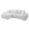 ECKSOFA Ottomane links/rechts ENIL-L 290x175x84 Weiß Bouclé - Weiß, Holzwerkstoff/Kunststoff (290/175cm) - ALTDECOR