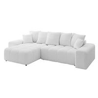 ECKSOFA Ottomane links/rechts ENIL-L 290x175x84 Weiß Bouclé - Weiß, Holzwerkstoff/Kunststoff (290/175cm) - ALTDECOR