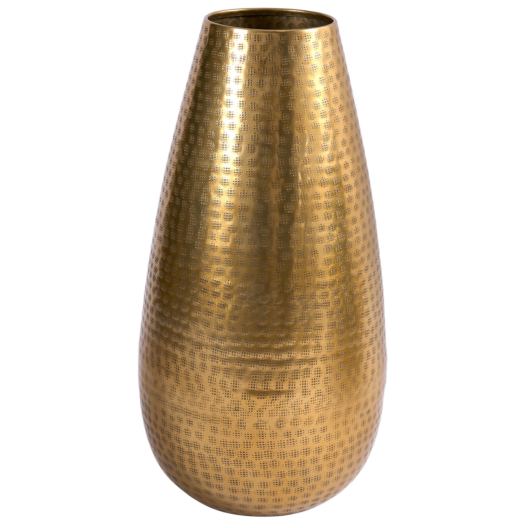VASE ORIENT Metall Gold 50 cm - Goldfarben, Metall (50cm) - riess-ambiente