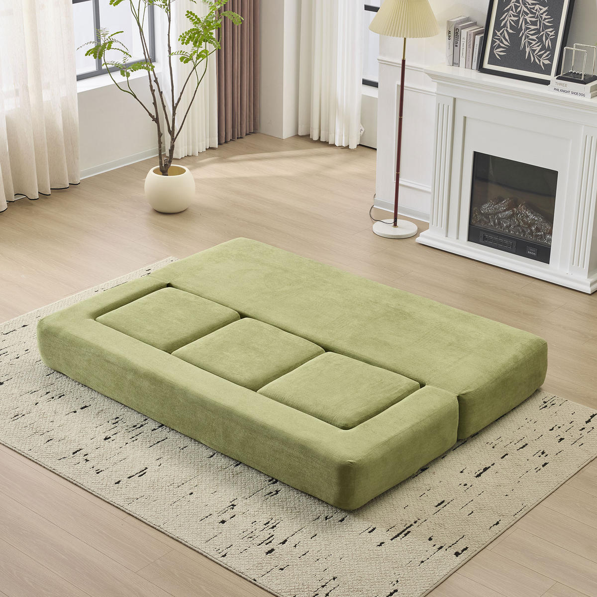SCHLAFSOFA DE-34995 modular mit Schlaffunktion Grün - Grün, Textil (75.5/50/201cm) - ComfortXL