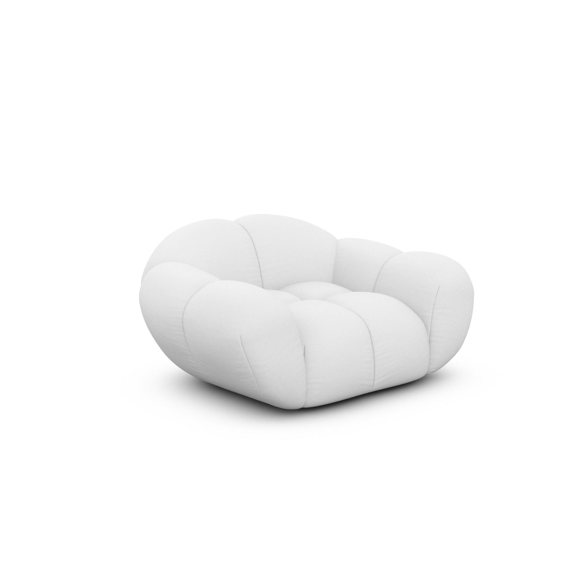 SESSEL Echtleder Weiß - Weiß, Leder (135/70/93cm) - VAROYAL