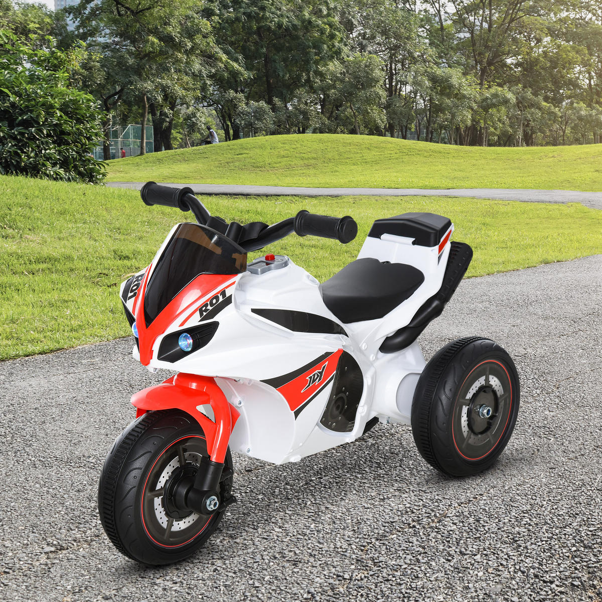 RUTSCHFAHRZEUG DE-16917 Moto de Course avec effets Rouge - Rot, Metall (74/39/48cm) - ComfortXL