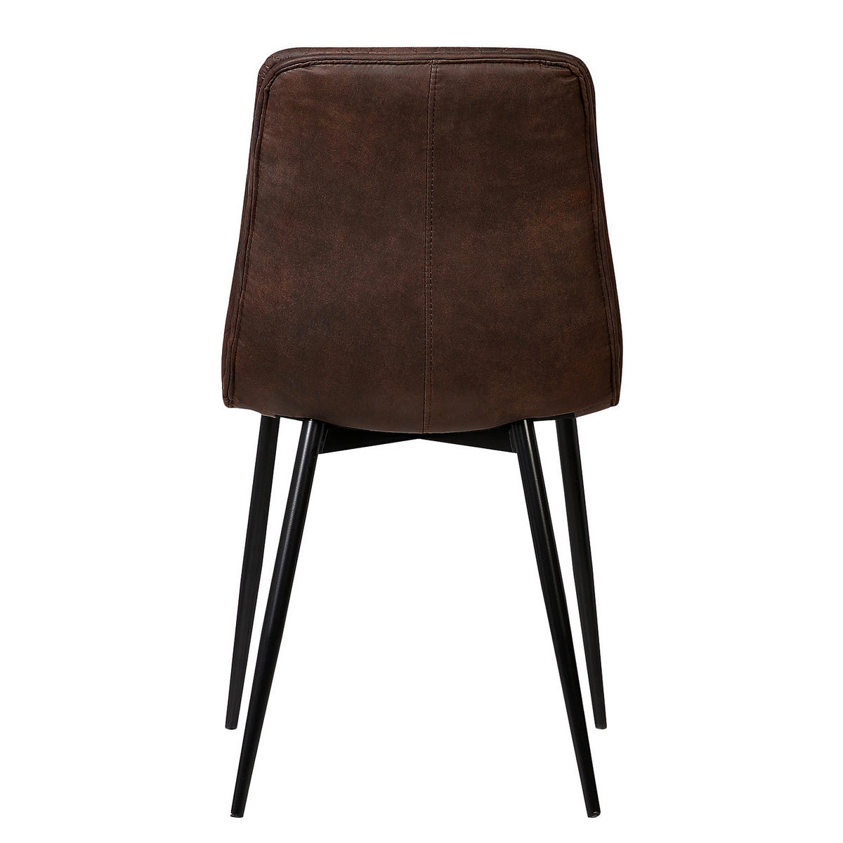 POLSTERSTUHL - Stahl - Dunkelbraun, Textil (45/85/51cm) - home24