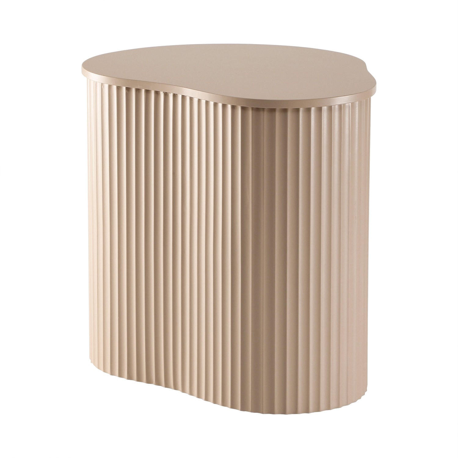 BEISTELLTISCH, in kashmir lackiert 37/47,5/47 cm - Beige, Holzwerkstoff (47/37/47.5cm) - Calicosy