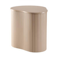 BEISTELLTISCH, in kashmir lackiert 37/47,5/47 cm - Beige, Holzwerkstoff (47/37/47.5cm) - Calicosy