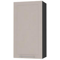 KÜCHENHÄNGESCHRANK Kvantum W4/50 Schwarz / Kaschmir Matt 50 / 32,5 / 96cm - Kaschmir/Schwarz, Holz/Holzwerkstoff (50/96/32.5cm) - Feldmann-Wohnen