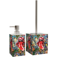 BADEZIMMER Set Graffiti - Rot, Kunststoff (7/17/7cm) - Sanilo