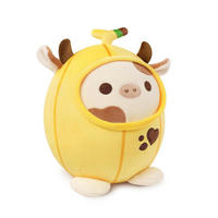 PLÜSCHTIER Kuh Gelb Banane 20 cm - Gelb, Textil (20/20cm)