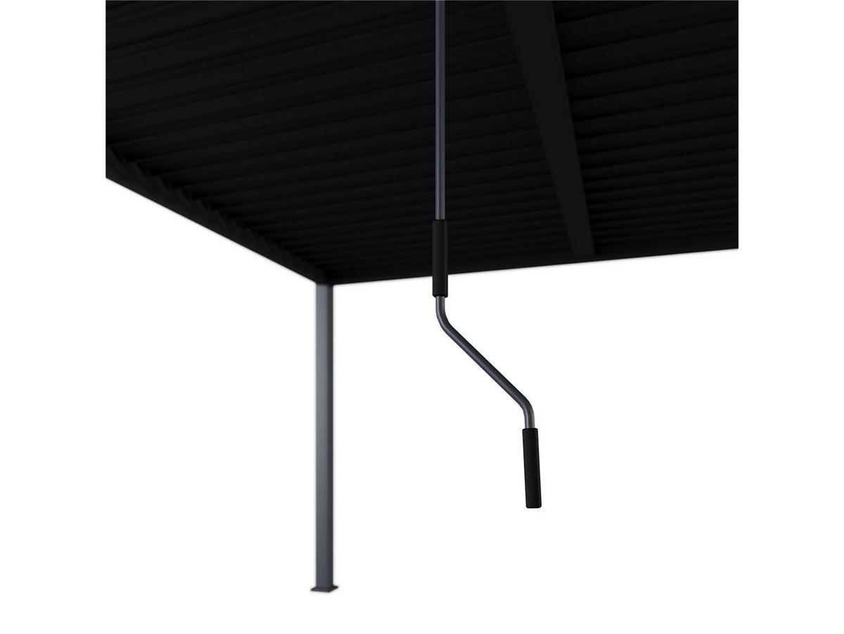 LAMELLENDACH-PERGOLA Oasis 4 x 4 m Anthrazit Aluminium - Grau, Kunststoff (80/175/120cm) - Green Spirit