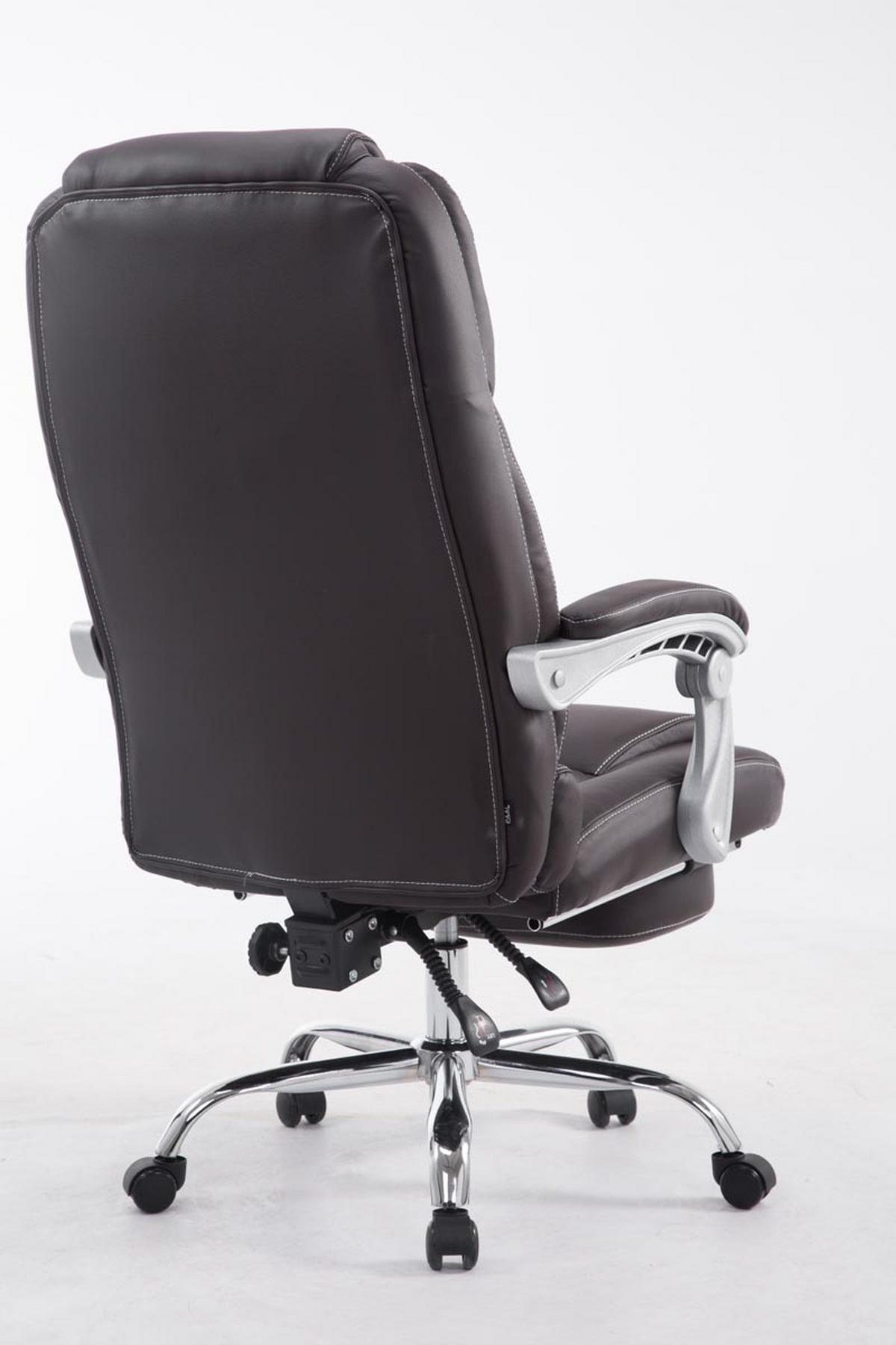 BÜROSTUHL Pacira, Kunstleder Braun - Braun, Textil/Metall (68/127/64cm) - TPFLiving