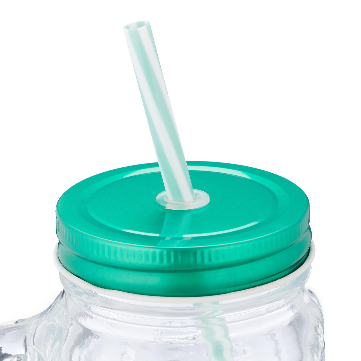 8XKOZAREC za pitje - turkizna, kovina/steklo (0.5L) - Relaxdays