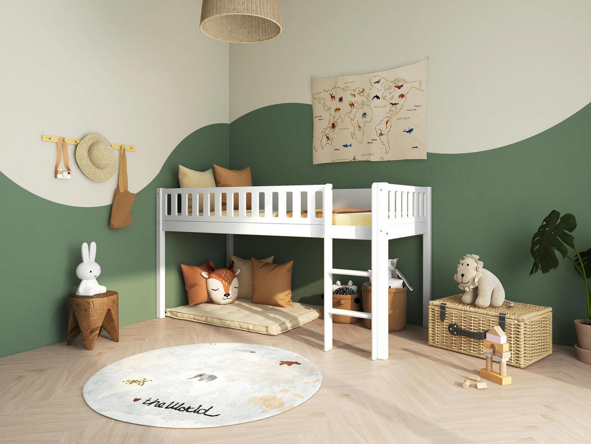 HOCHBETT VIGGO Weiß 208x102x111 cm - Weiß, Holz - FURNLUX