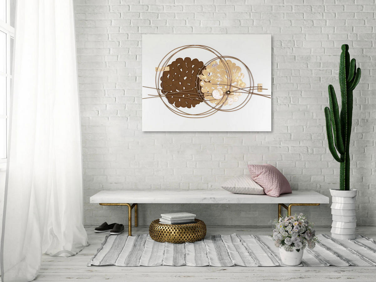 HOLZBILD Beige 80/60 cm - Beige/Braun, Holz (3.52/60cm) - KUNSTLOFT