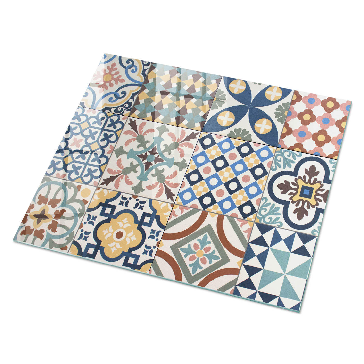GLASPLATTE 80x60 cm – Mosaikmuster - Grau, Glas (0.4/80/60cm) - ArtPrintCave
