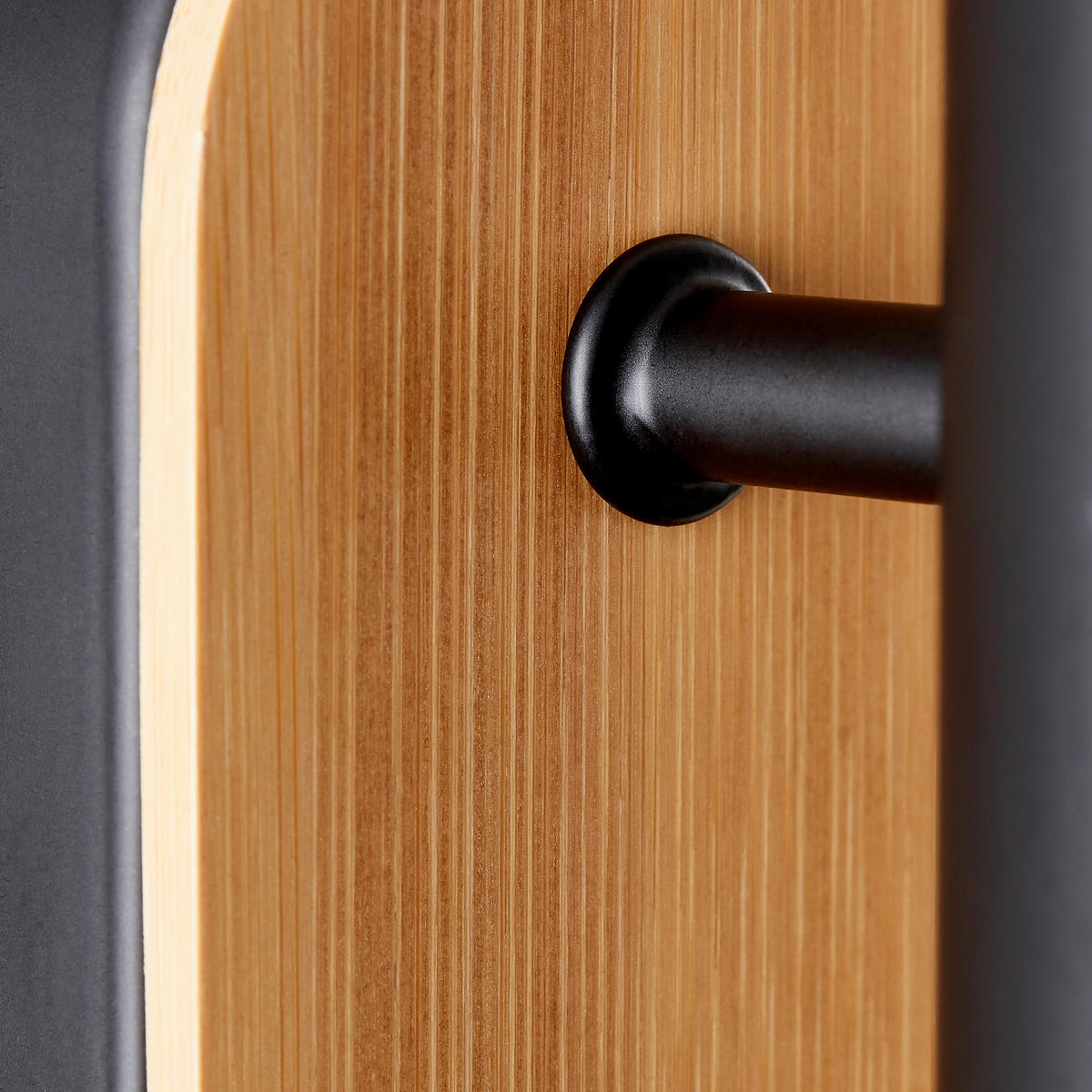 WANDLEUCHTE Niels Schwarz matt/Natur 12/6/20 cm - Multicolor, Metall (6/20/12cm) - Brilliant