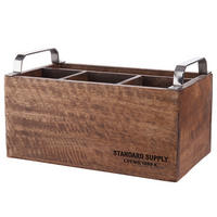 BESTECKTRÄGER Standard Supply - Braun, Holz (14/14/24cm) - BUTLERS