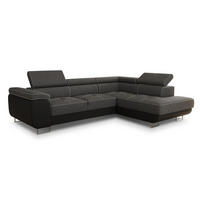 ECKSOFA Caris, Seite: Rechts - Schwarz/Grau, Holz/Textil (273/203cm) - Sofnet