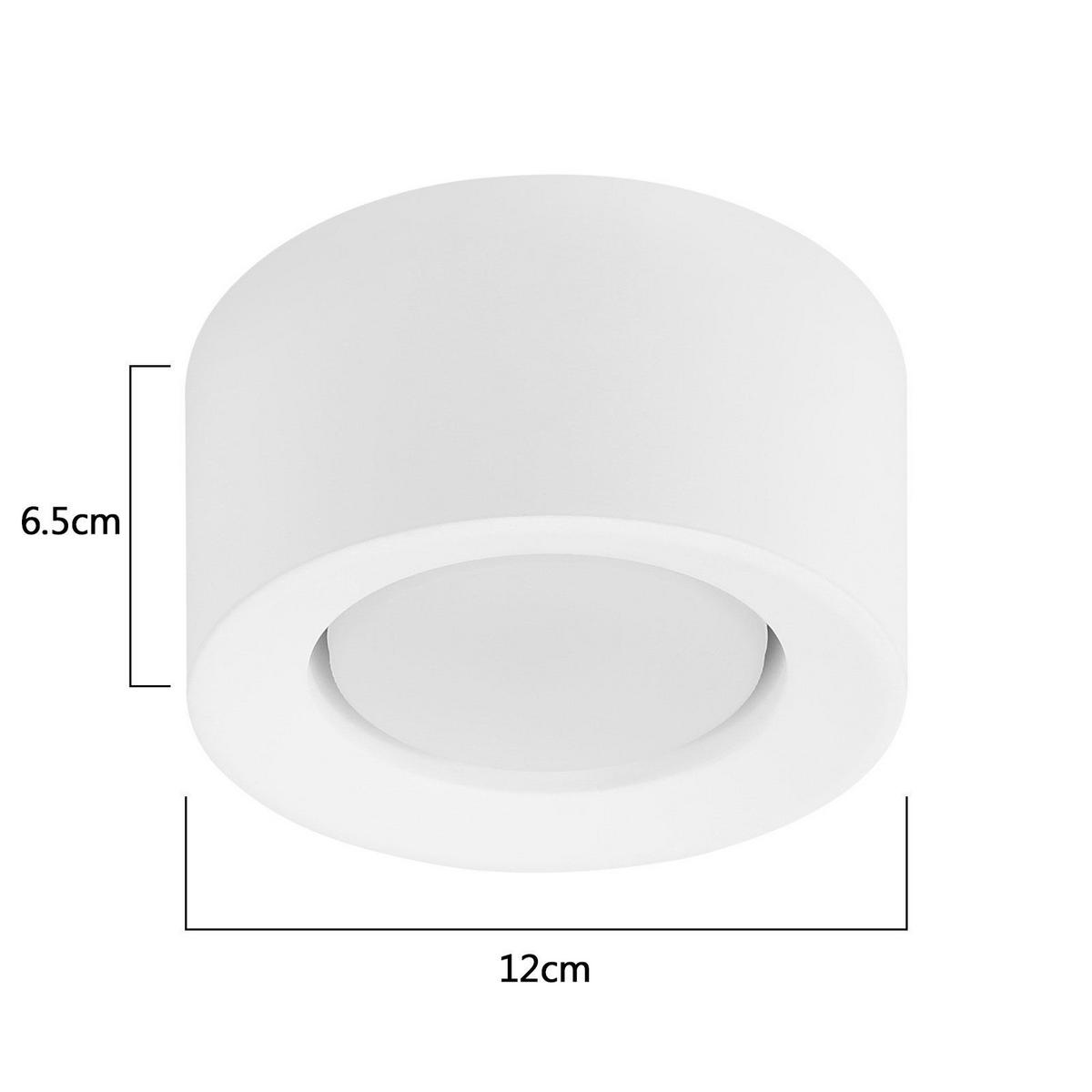 DECKENLEUCHTE Manley 12/6.5/6.5 cm - Weiß, Naturmaterialien (6.5/12/6.5cm) - Nettlife