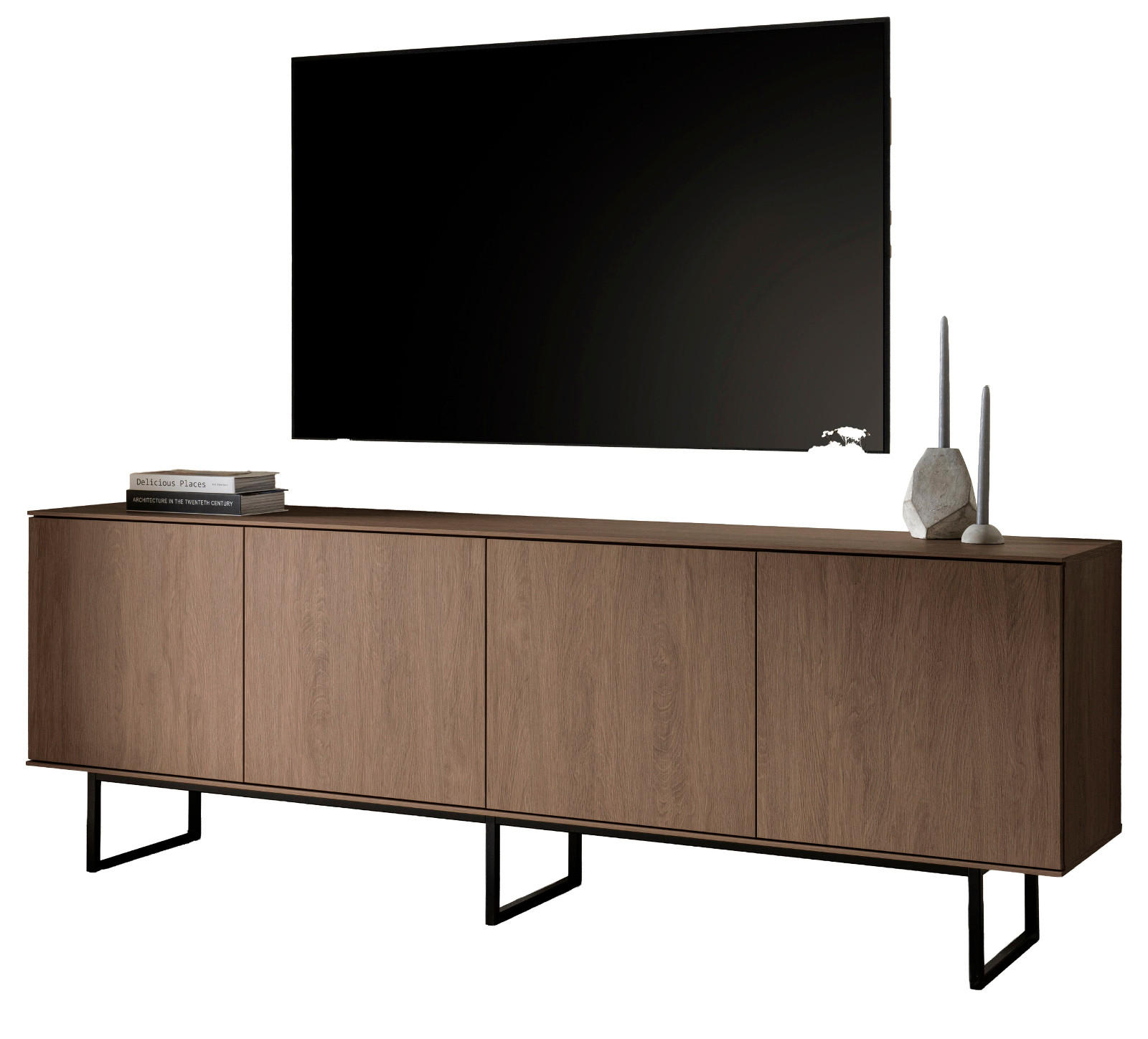 Furn.Design Tv-Lowboard Nussbaum 200x70x40 cm