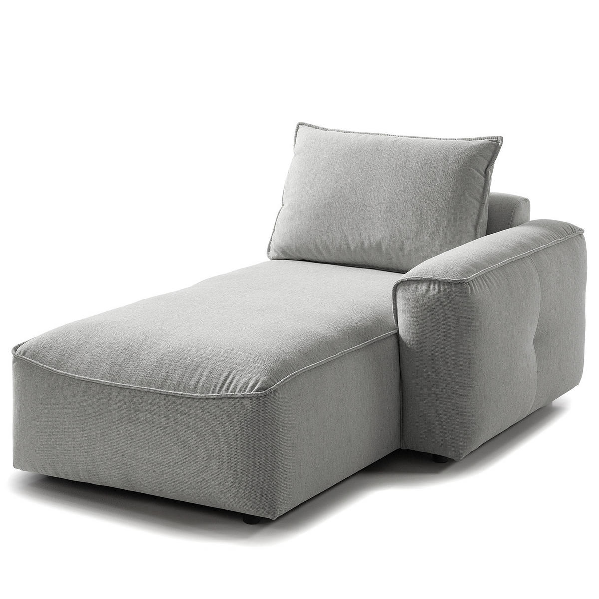 MODULLONGCHAIR - Hellgrau, Holz/Textil (170/82/105cm) - home24