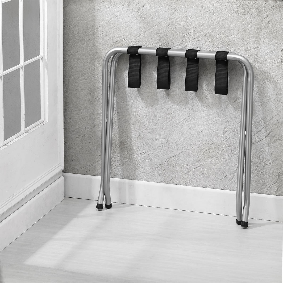 KOFFERSTÄNDER LUGGAGE - Grau, Metall (67/54/40cm) - CARO-Möbel