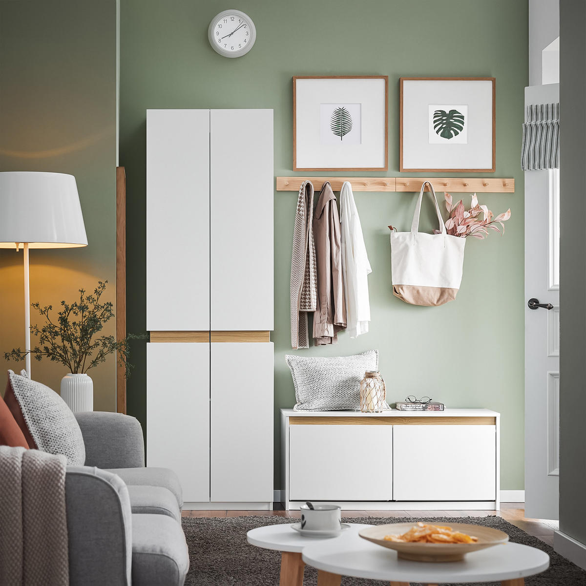 KLEIDERSCHRANK Weiß - Weiß, Holzwerkstoff (61/192/30cm) - SoBuy