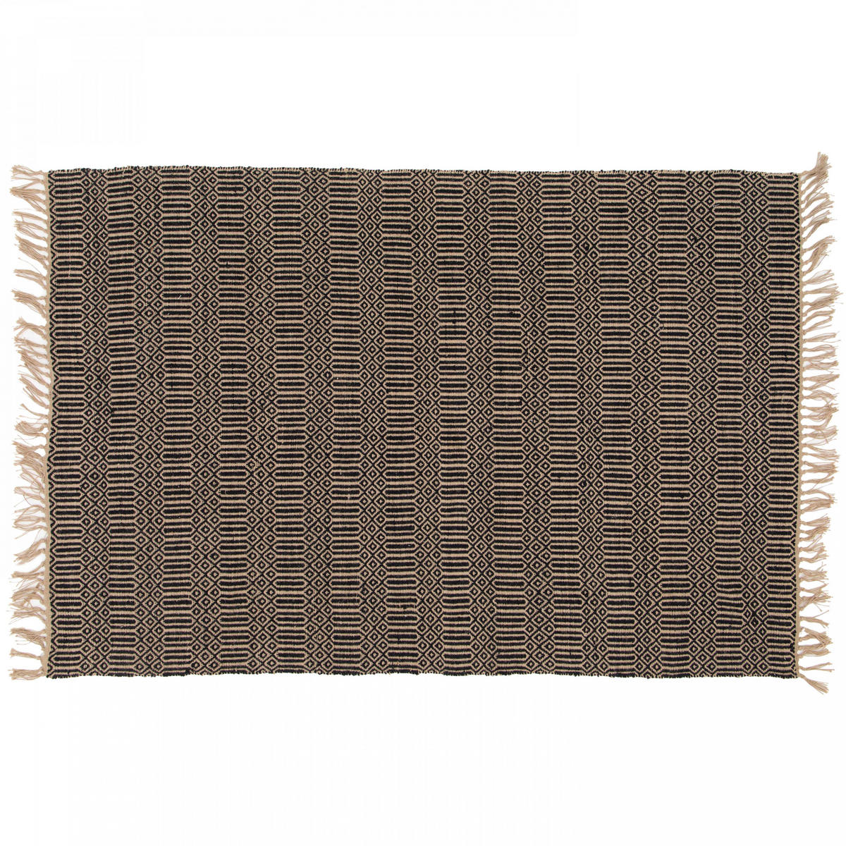 TEPPICH, 160 x 230 cm, Schwarz - Schwarz, Textil (230/160cm) - Oviala