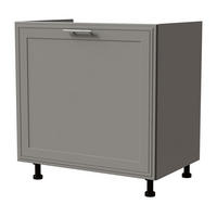 SPÜLENUNTERSCHRANK Salo D1ZA/80 Grau / Dust Grey Matt 80 / 50 / 82cm - Blum Teilauszug - Grau, Holz/Holzwerkstoff (80/82/50cm) - Feldmann-Wohnen