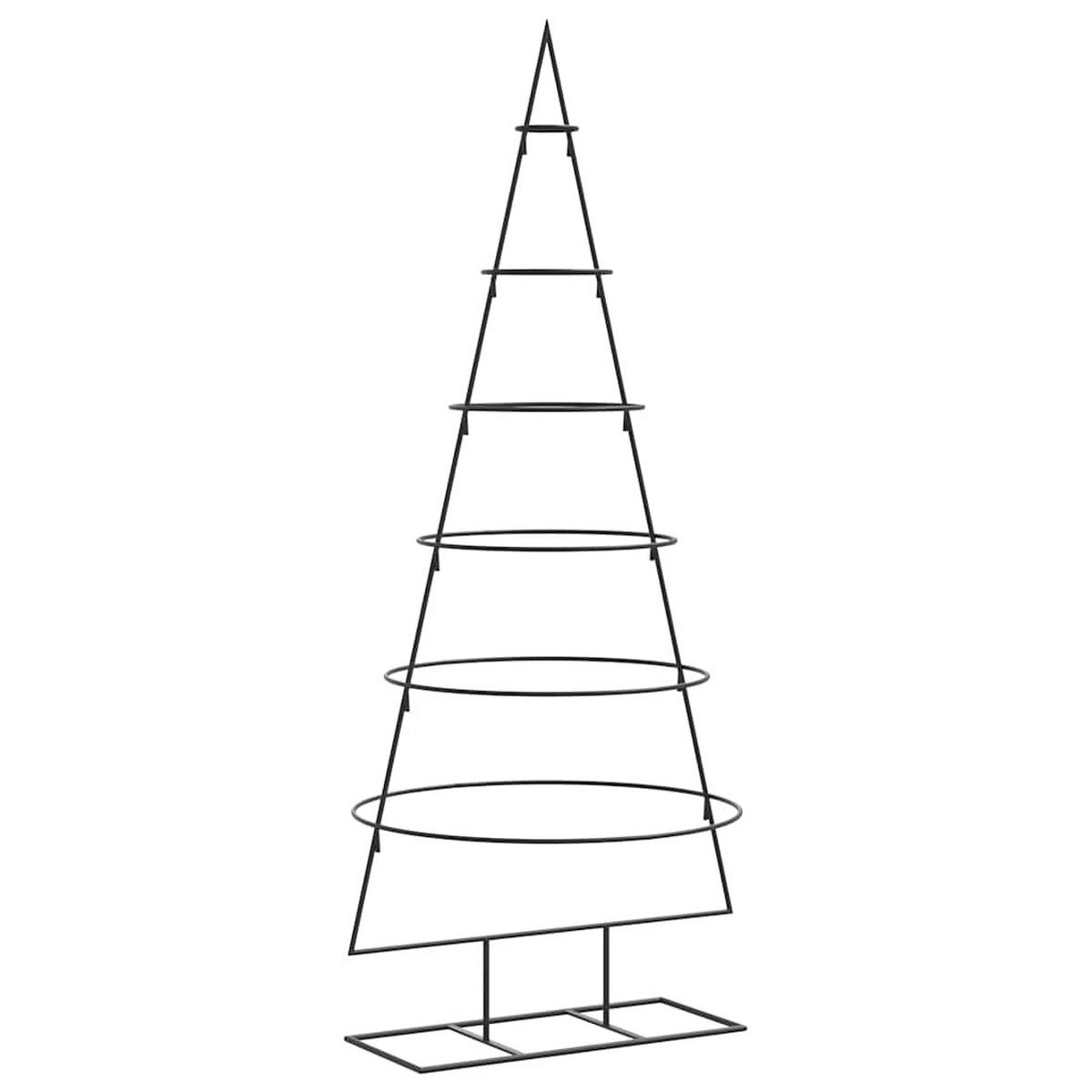 WEIHNACHTSBAUM Metall 65/60/150 Cm Schwarz Stahl - Schwarz, Metall (150cm) - vidaXL