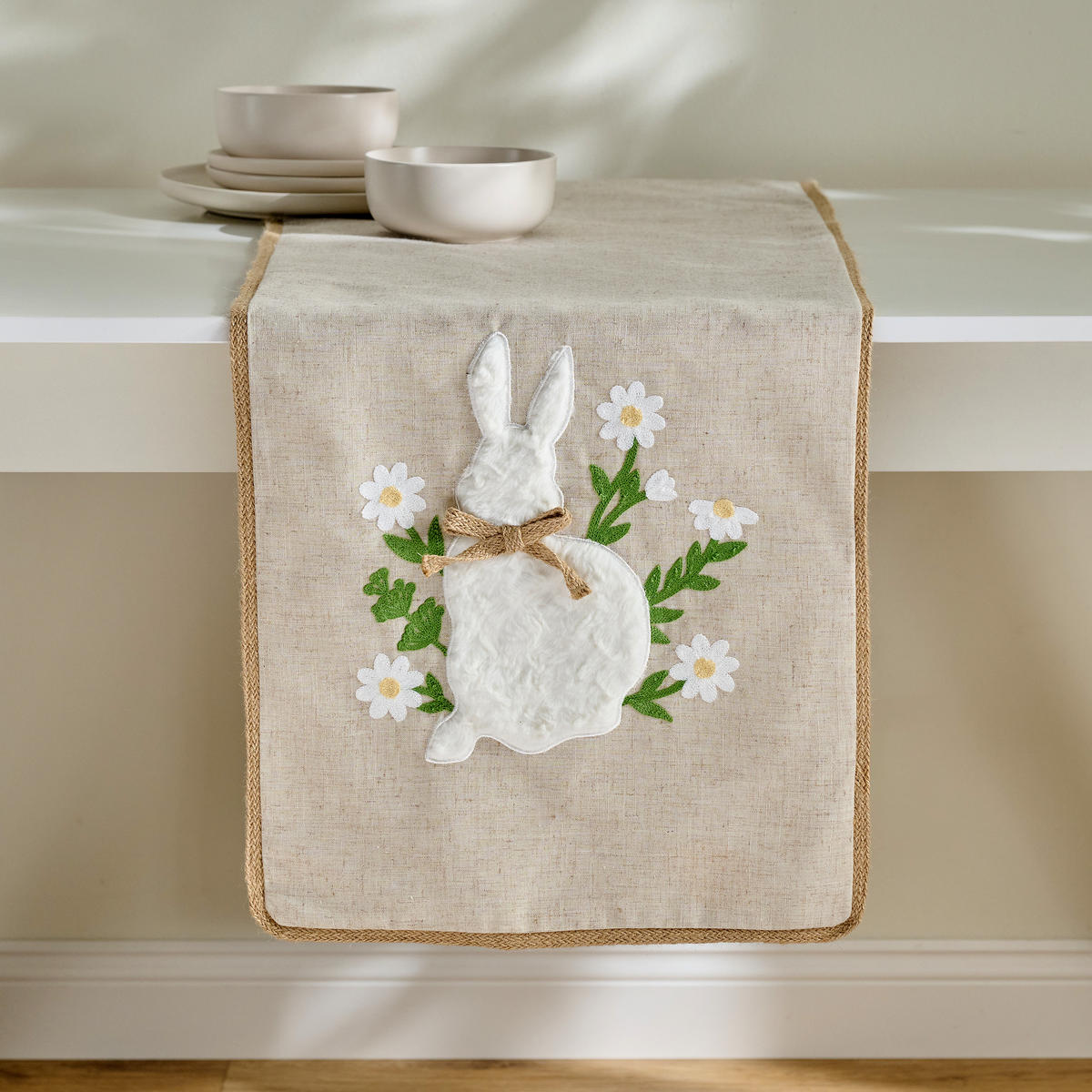 TISCHLÄUFER Olmo - Beige, Textil (180/40/1cm) - home&you