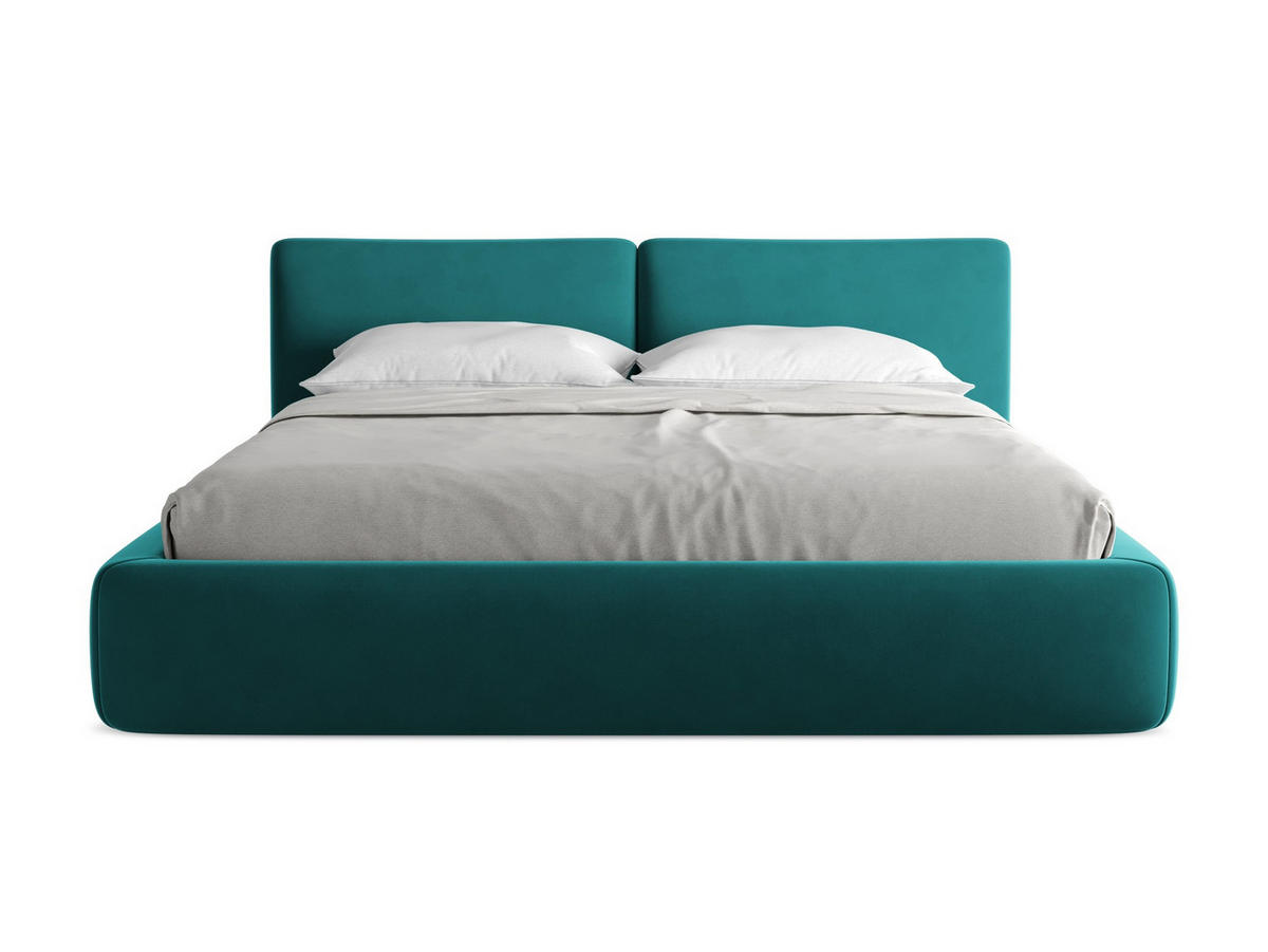 POLSTERBETT mit Bettkasten und Lattenrost 200x228 Blau - Blau/Petrol, Kunststoff/Textil (180/200cm) - Makamii