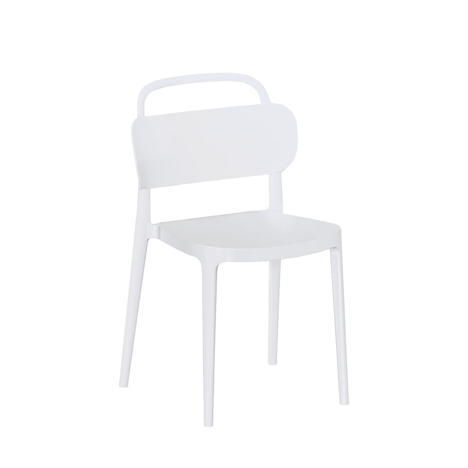 STUHL FÜR DRAUSSEN Edda Weiß 47 cm x 78 cm - Weiß, Kunststoff (47/78/51cm)