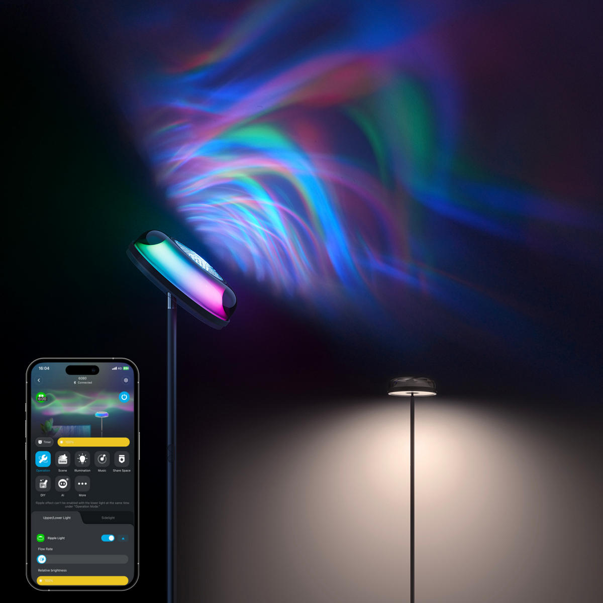 STEHLEUCHTE Uplighter RGBWW + RGBIC, 1,7 m - Multicolor, Metall (31/31/170cm) - Govee
