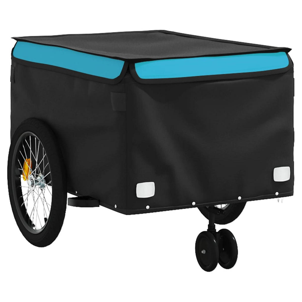 FAHRRADANHÄNGER Schwarz Und Blau 45 Kg Eisen - Blau, Metall (68/83/137cm) - vidaXL