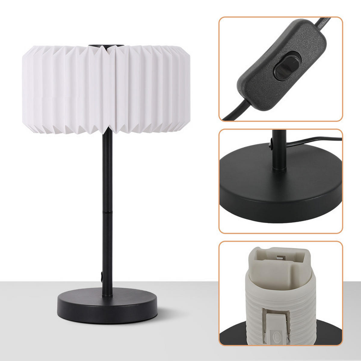 STOLNÍ lampa Field II 24/24/40,2 cm - bílá, kov (24/24/402cm) - Nettlife