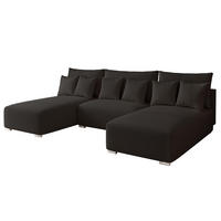 WOHNLANDSCHAFT ELVO mit Schlaffunktion und Bettkasten Anthrazit - Anthrazit, Holzwerkstoff/Kunststoff (300/91/190cm) - Idohome