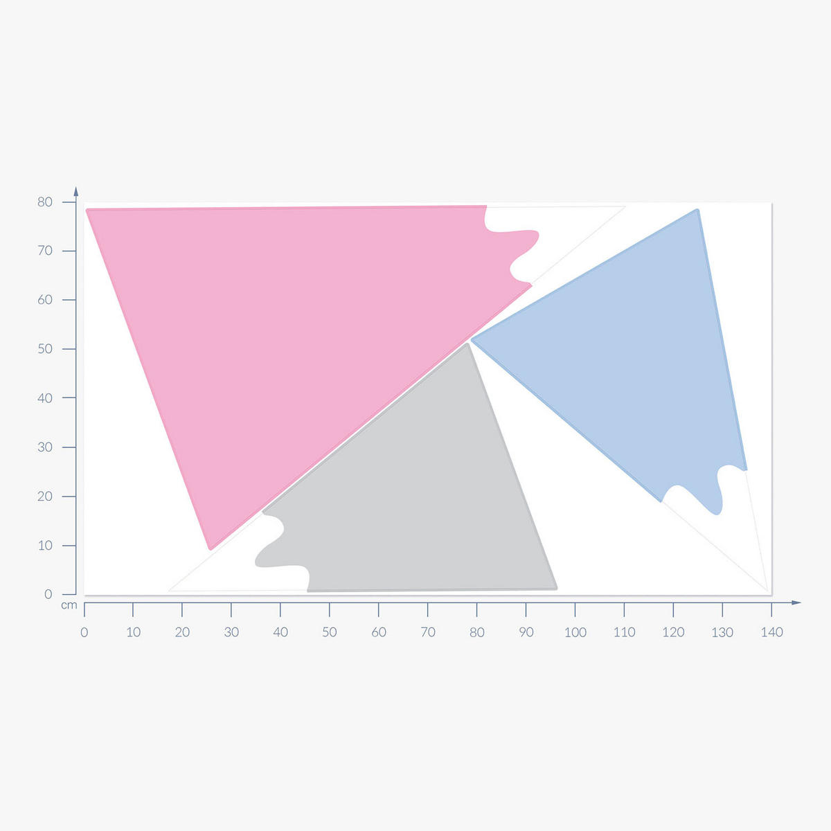 WANDAUFKLEBER 80x140cm - Schneebedeckte Gipfel - Multicolor, Kunststoff (80/140/0.1cm) - Wallfluent
