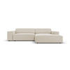 ECKSOFA modular rechts Jodie aus Samt dunkelbeige 3 Sitzplätze - Mokka, Textil (166/224cm) - Micadoni